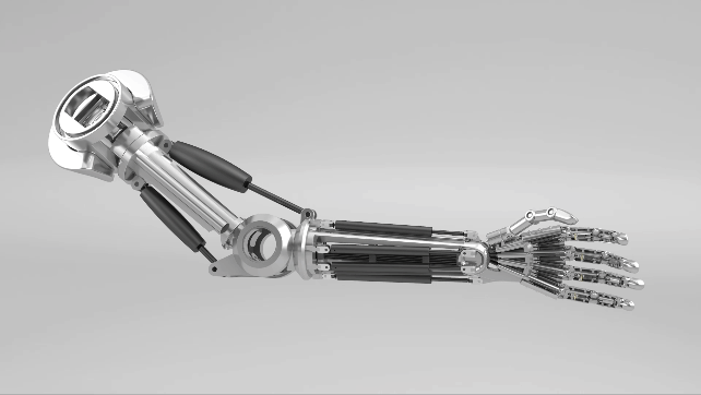 Robotic arm featuring QLA414 Nano Force Sensor