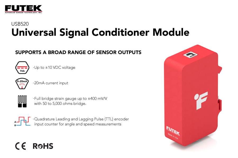 USB520 Universal Signal Conditioner Module USB Digital Sensor Amplifier